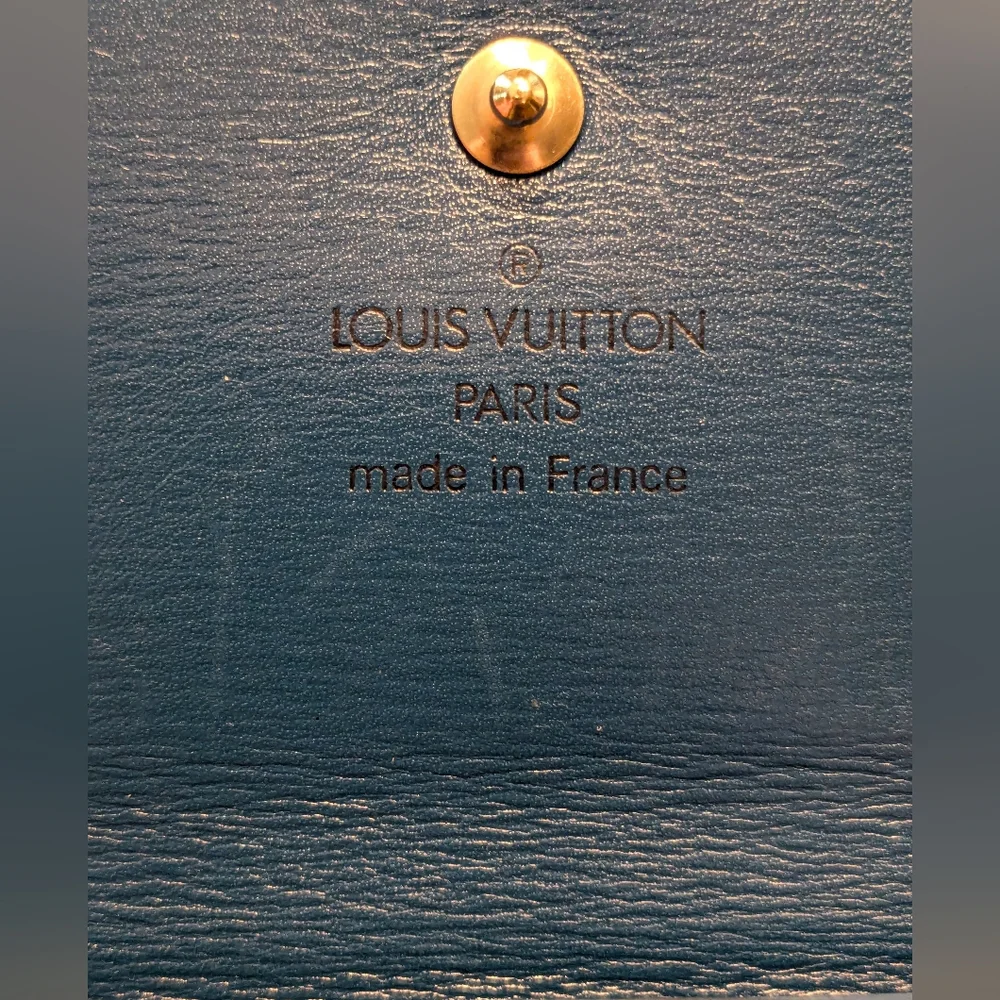 Louis Vuitton Blue Epi Leather Trifold Wallet(Price Is Firm)